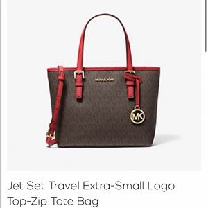 Jet Set Travel Extra-Small Logo Top-Zip Tote Bag